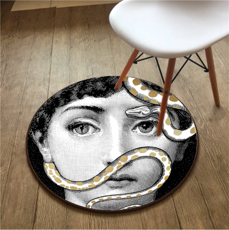 Tarot Sun Moon Round Carpet Yoga Mat Art Floor  Chair  Room Bedroom Living  Rug Retro Home decor