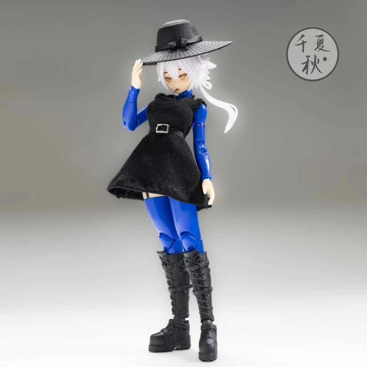 C-008 1/12 Anime Mobile Suit Girl Sleeveless Dress Sun Hat Slim Pullover Battle Gang Pioneer Clothes Fit 6in Action Figure Body