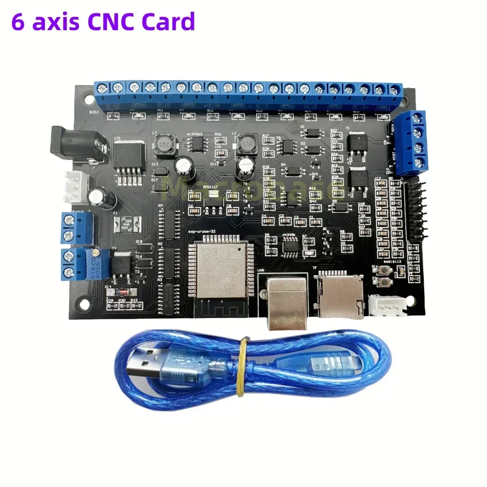 GRBL 6 axis breakout board control panel USB motion card ESP32 wifi 32bit CPU similar Mach3 cnc router controller DIY parts