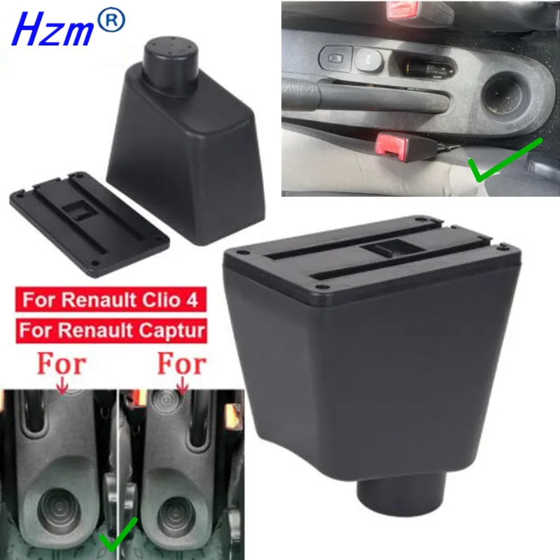 For Renault Clio 4 Armrest For Renault Captur Clio 3 III IV Car Armrest Box Accessorie Storage Parts Dedicated Interior Retrofit