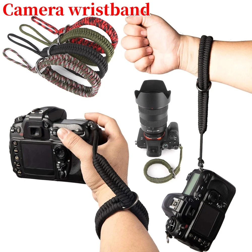 

1-4Pcs Camera Strap Camera Wrist Strap Hand Grip Paracord Braided Wristband for GoPro Nikon DSLR Mirrorless Camera Accessories