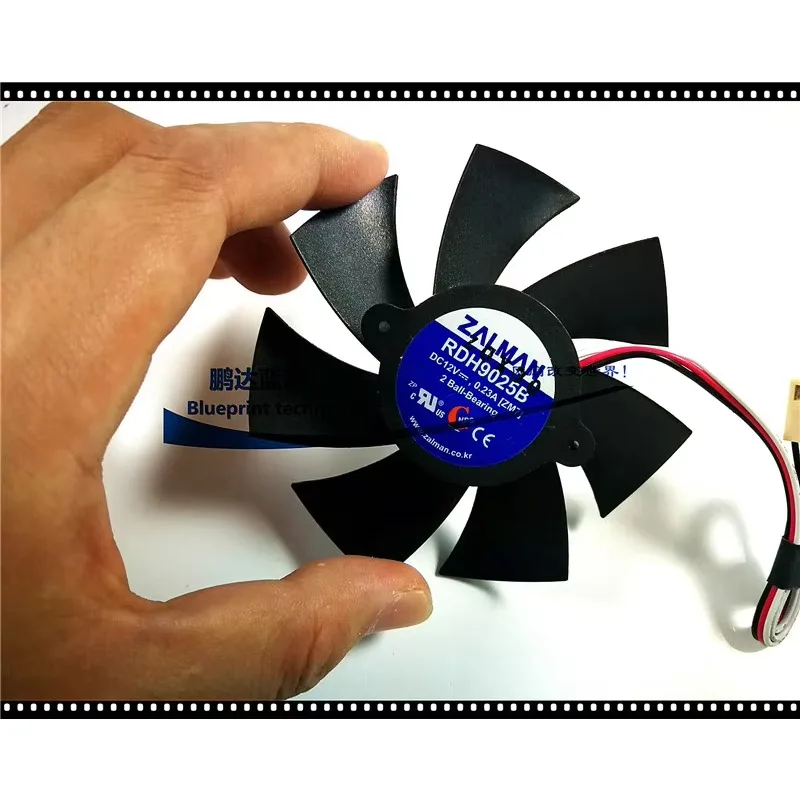 pa Rdh9025b 9025 9 سنتيمتر 85*23 مللي متر 12 فولت مزدوج كروي استبدال مروحة التبريد بدون إطار #1