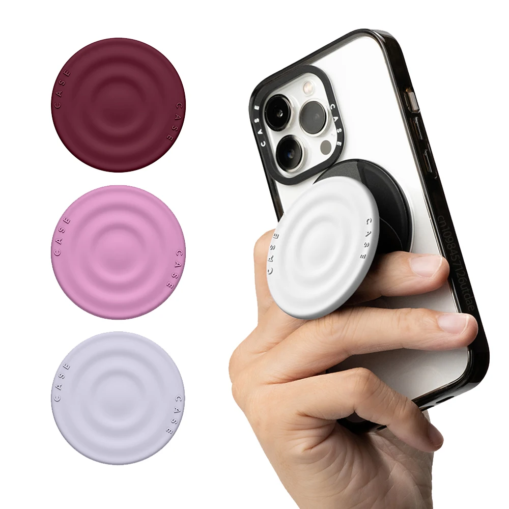 

Магнитный держатель для телефона Ripple Grip Tok из силикона для iPhone 17, 15, 14, 13, 12, 16 Pro Max, крепление-подставка для Samsung S26, S25