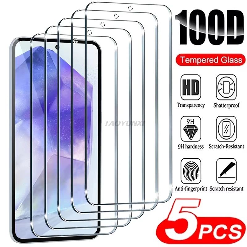 

1-5Pcs Screen Protector Tempered Glass For Samsung S26 Ultra S25 FE S24 S23 S21 Plus A57 A37 A56 A55 A36 A35 A26 A16 A17 A07 A06