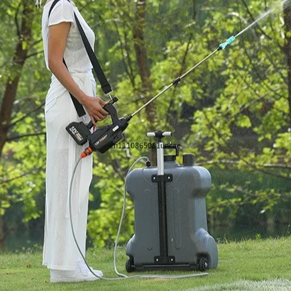 For Wheeled Trolley Electric Sprayer High Pressure Movable Pesticide Disinfection Garden Watering Car Washing Equipment