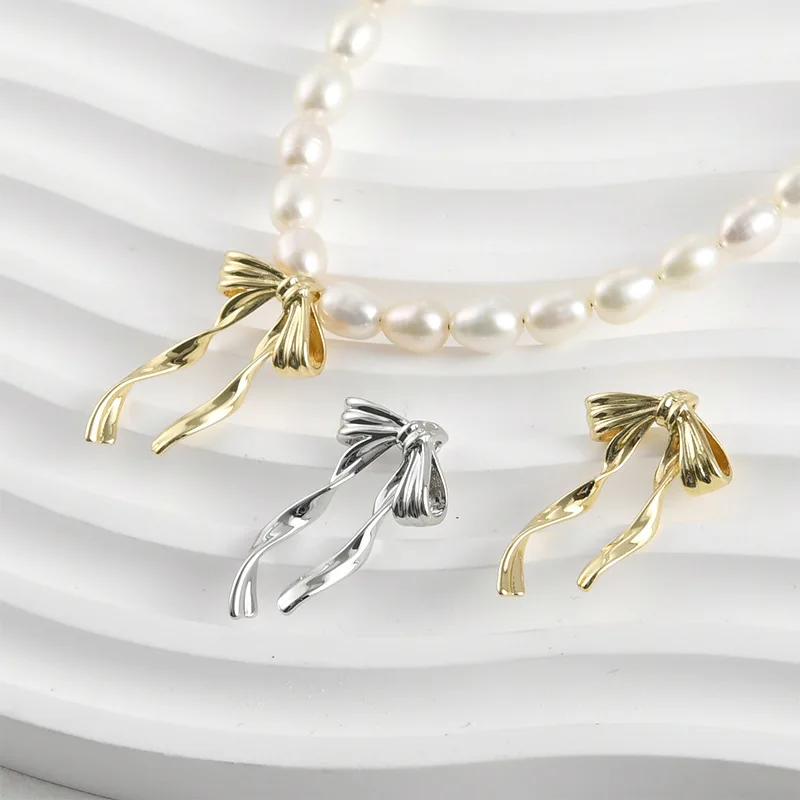 14k Real Gold Color Long Butterfly Joint Back Hanging Pendant DIY Handmade Bracelet Necklace Pendant Accessories Material