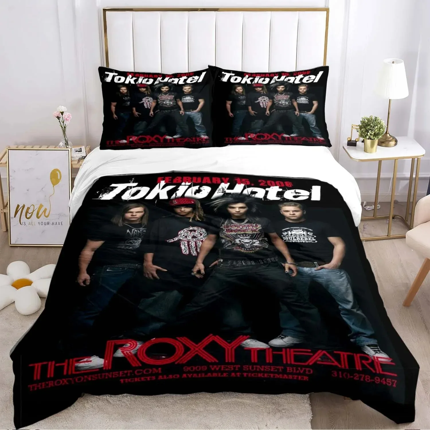 غطاء لحاف طوكيو فندق الفرقة المخدة طقم سرير صبي فتاة غرفة نوم الديكور الأطفال هدية واحدة مزدوجة كبيرة الحجم