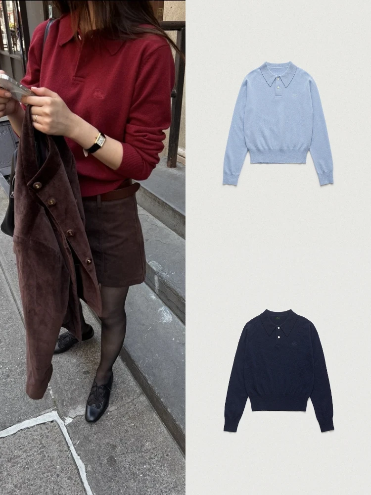 

Ele винтажный женский вязаный свитер Long Sve Ne, разноцветный топ East Gate Eight Milk Home Faion