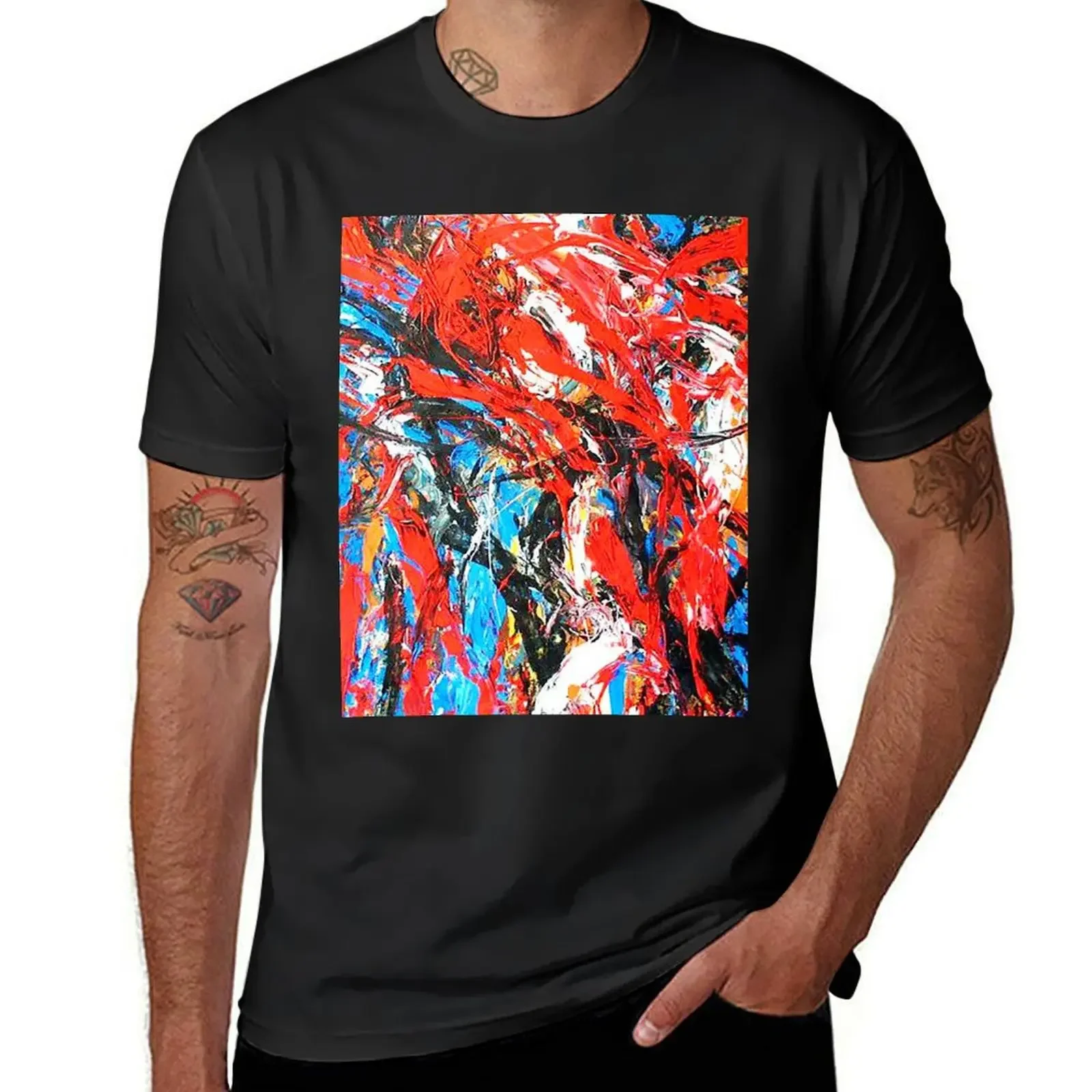 تي شيرت Oleg frolov الفني من Jackson Pollock تي شيرت صيفي ثقيل الوزن ملابس kawaii مخصصة للرجال تي شيرت طويل القامة 2025 جديد mo
