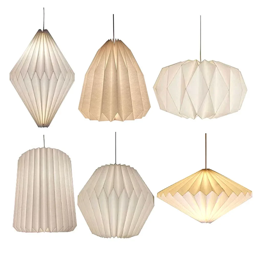 Nordycki kreatywny papierowa latarnia Origami w odcieniu skลadana wiszฤ
ca lampa artystyczna dekoracja do salonu sypialnia jadalnia