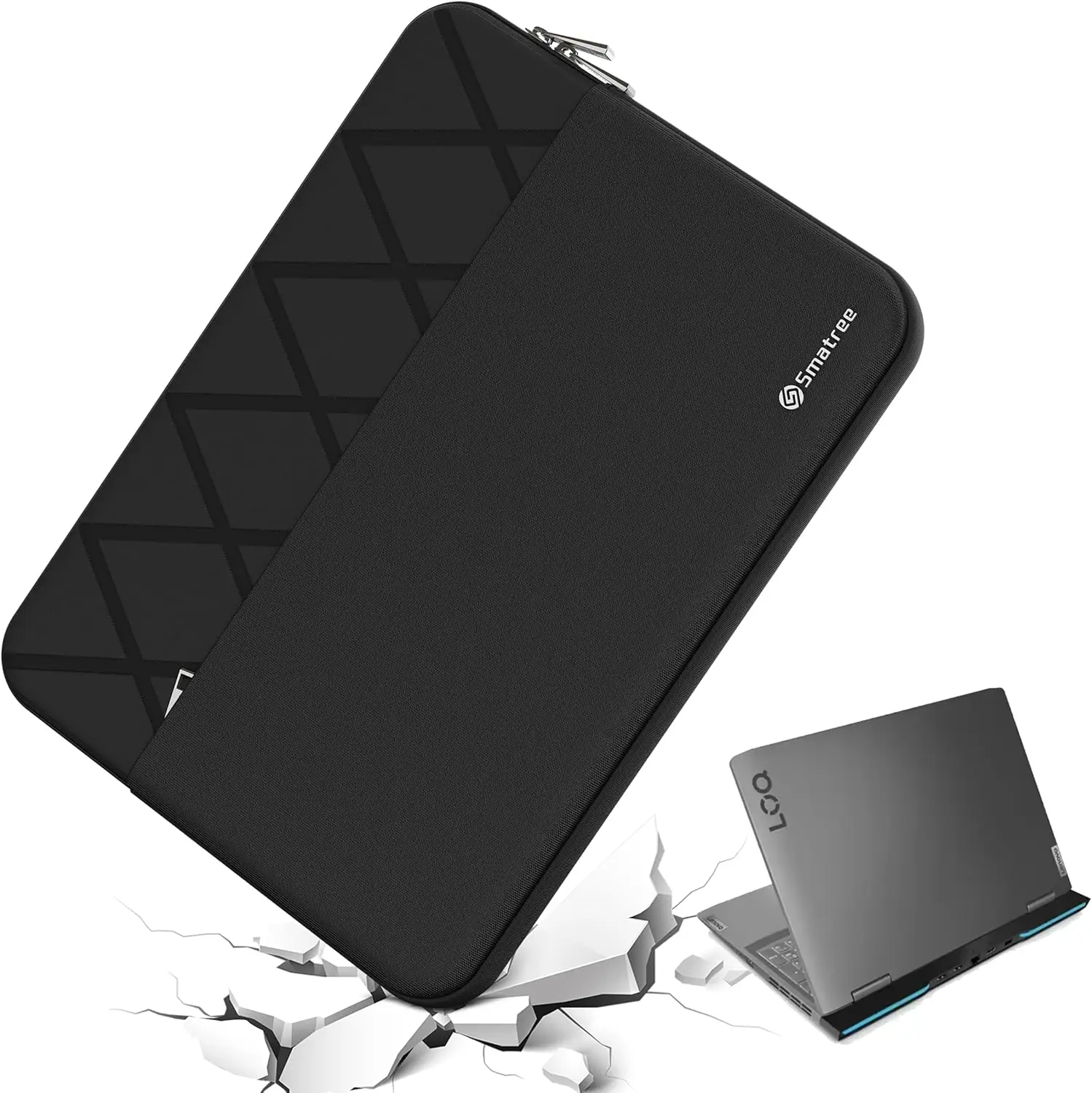 

Чехол для игрового ноутбука 16 дюймов с противоударной защитой, карманом для аксессуаров и водонепроницаемым покрытием для путешествий