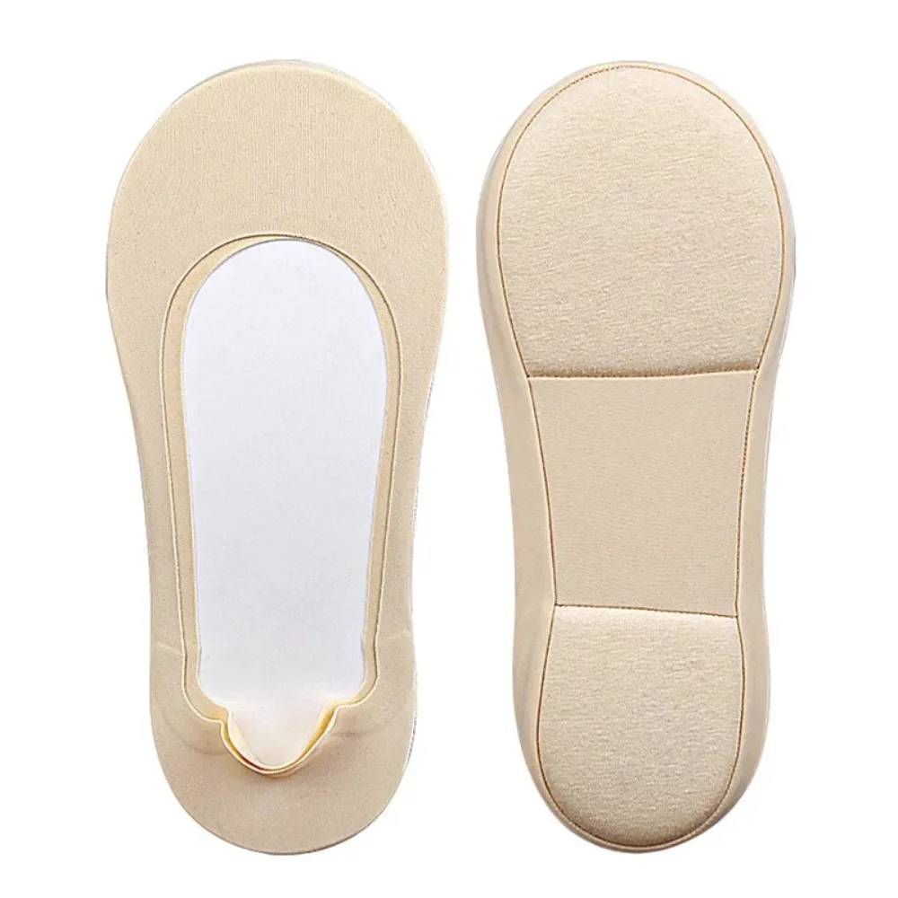 Womens Sponge Boat Shoes Insole Socks for Feet Shock Absorbing Shoes Sole Invisible Non Slip Skin White Black Heels Pads