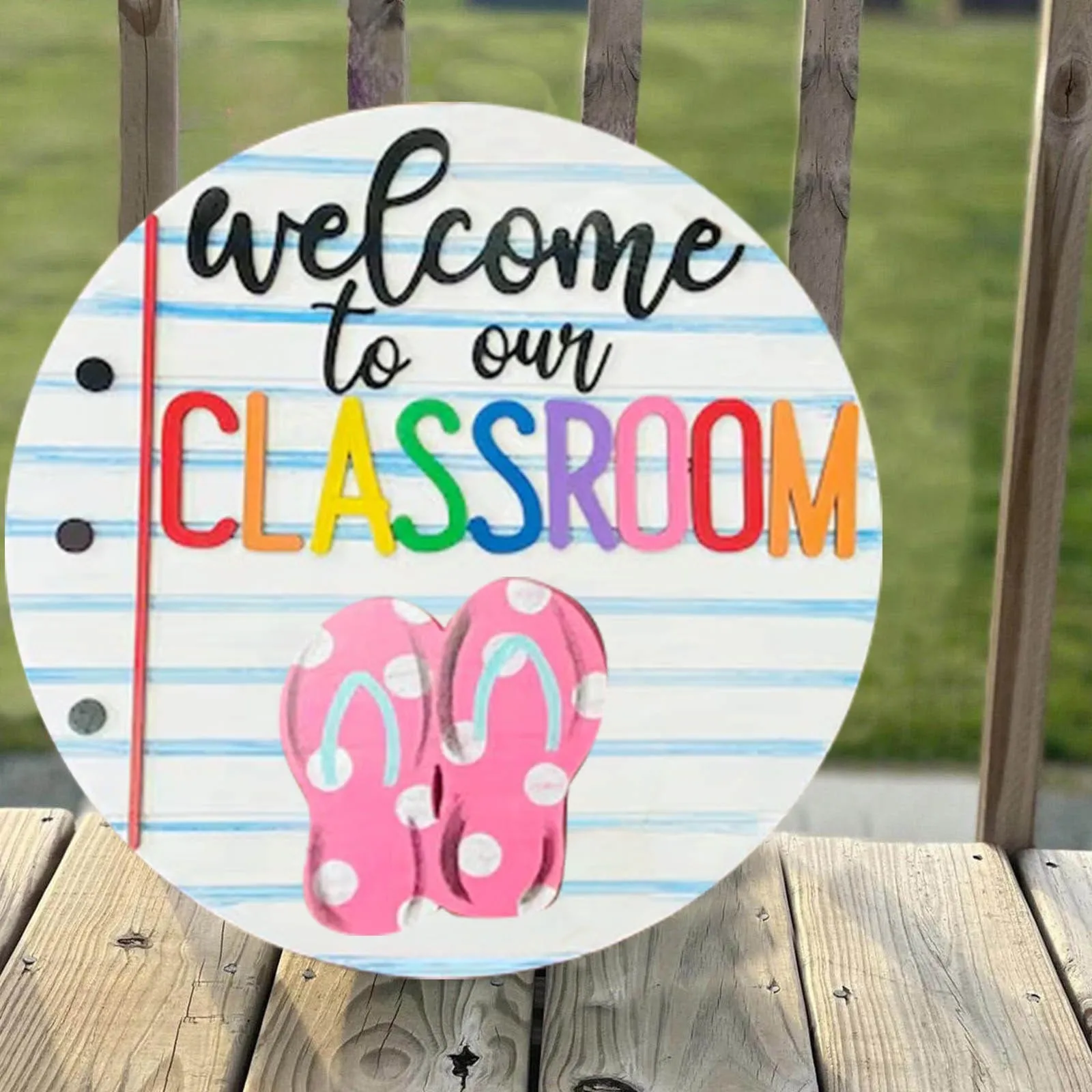 Interchangeable Welcome Door Sign 3D Welcome Classroom Sign Welcome First Day Of School Sign Back To School Home Props Decoratio