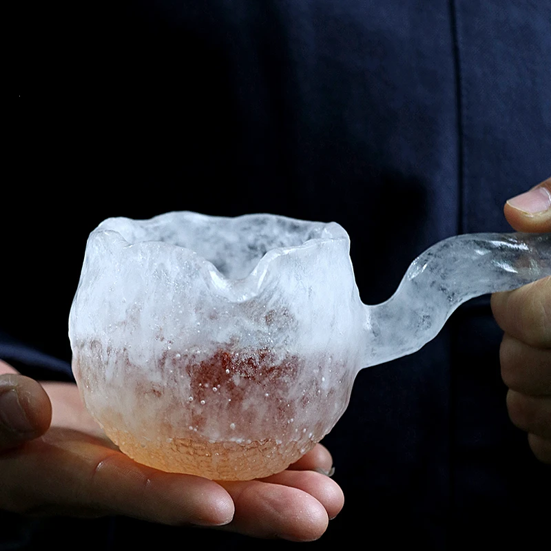 Frozen Burning Side Handle Anti-scalding Fair Cup Ancient Glazed Tea Set Heat-resistant Transparency Kung Fu Teaset