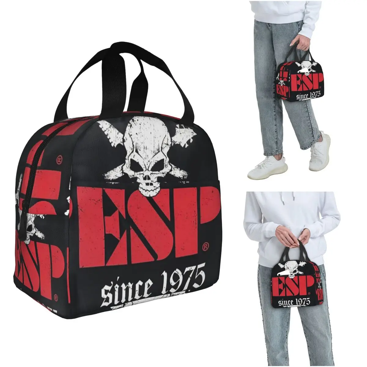 E-Esp Guitars Isolierte Lunchtasche für Damen und Kinder, tragbare Lebensmittelboxen, Thermo-Lunchbox-Tragetasche