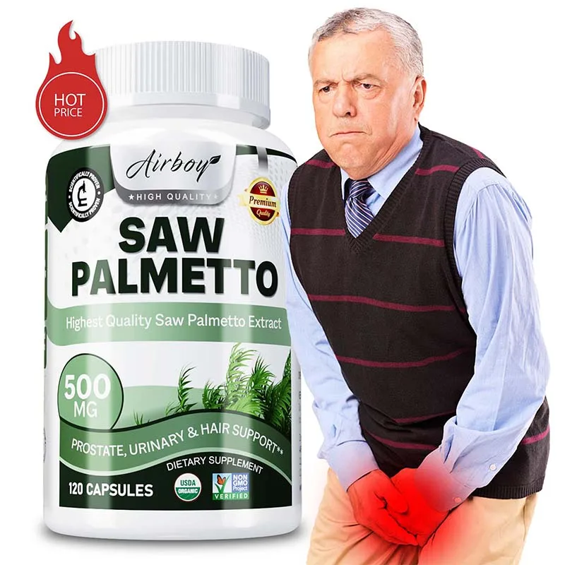 

Saw Palmetto - Promote Urinary Tract and Prostate Health, Prevent Hair Loss, Relieve Frequent Urination, and Maintain Vitality