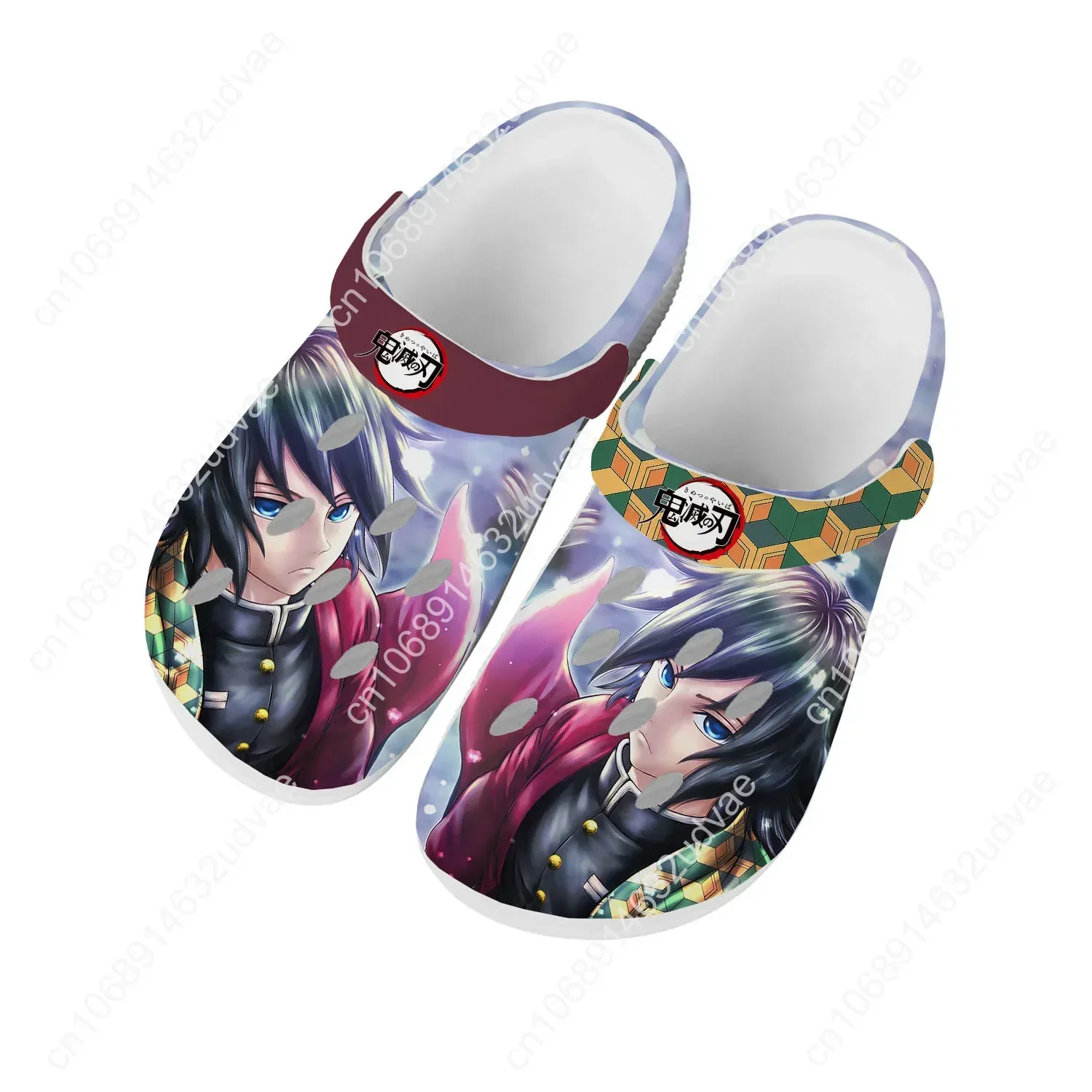 Giyu Tomioka Custom Water Shoes para homens e mulheres, Demon Slayer, Kimetsu No Yaiba, Home Clogs, Teenager Garden Hole Slipper