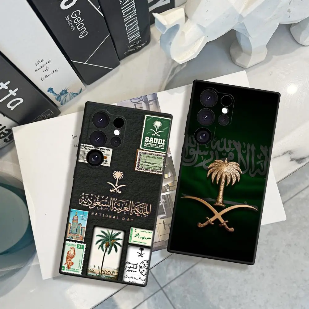 Kingdom Of Saudi Arabia Flag Phone Case For Samsung Galaxy S24 23 S20 Ultra Plus S24 22Plus A15 25 35 A54 A55 M15 M35 55 Covers