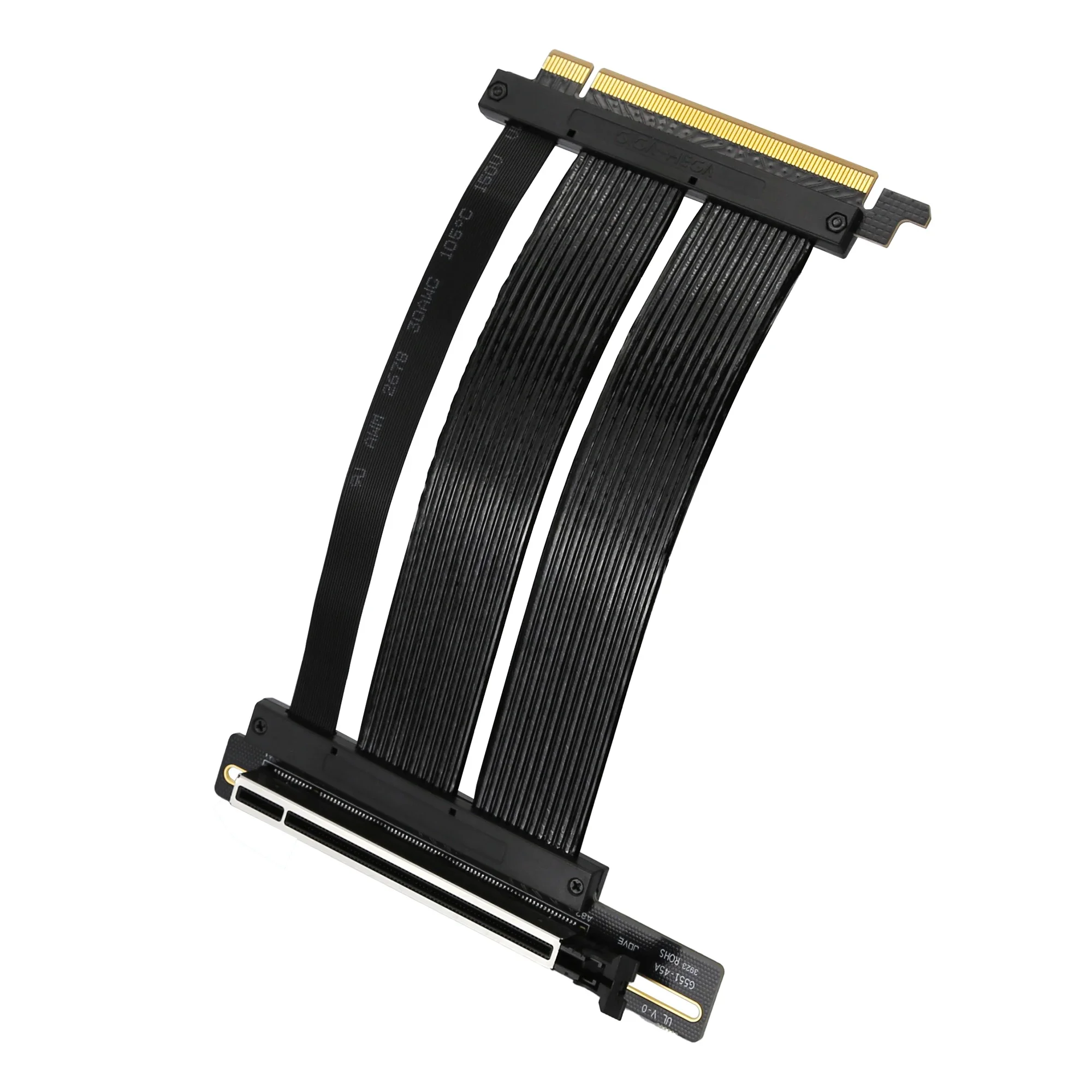 

2025 hot sale Future-Proof Right Angle PCIE 5.0 Riser Cable Gen 5 WRX80SE GPU Vertical Mount 128GB/s Speed Compatible Computer A