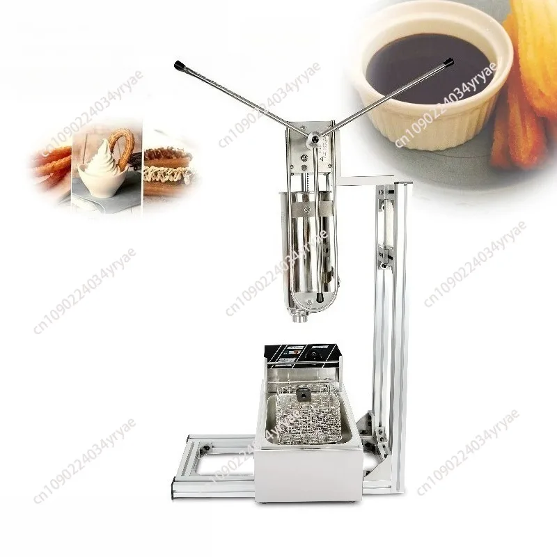 Stainless Steel Automatic Churro Machine (Churrera) with Fryer - Commercial Snack Maker High Efficiency