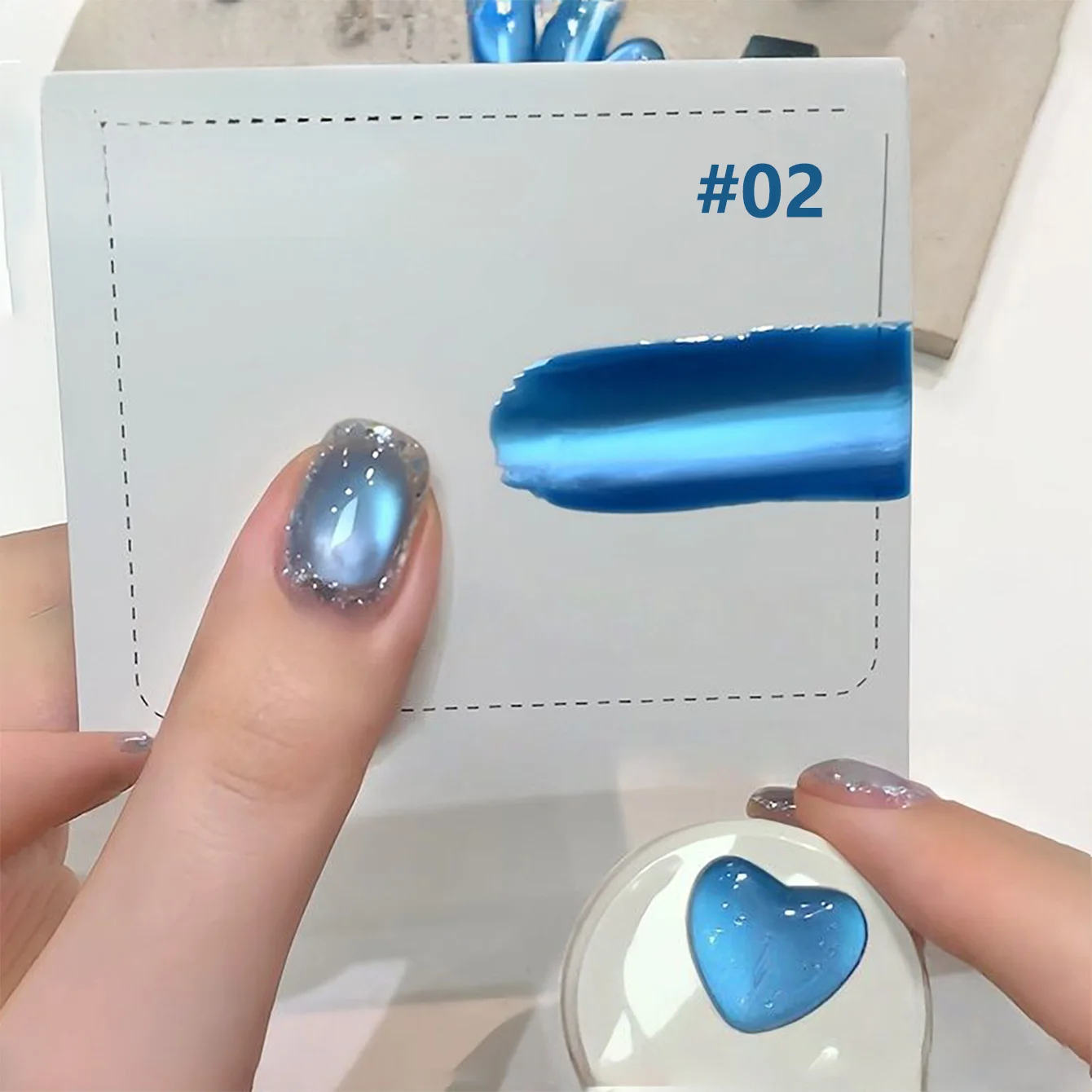 MIANEL 1-8pcs 12ML 여름 밤 스타 바다 시리즈 고양이 눈 젤 매니큐어 네일 아트 녹색 손톱 블루 손톱 네일 용품