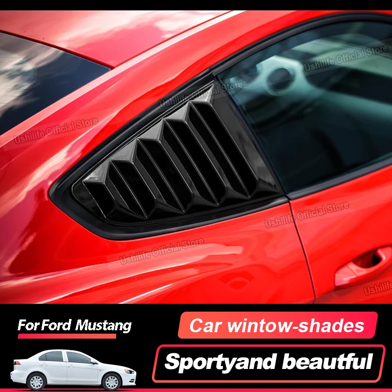 

Заднее боковое вентиляционное окно автомобиля, треугольные жалюзи, крышка панели затвора для Ford Mustang 2015 2016 2017 2018 2019 2020 2021 2022