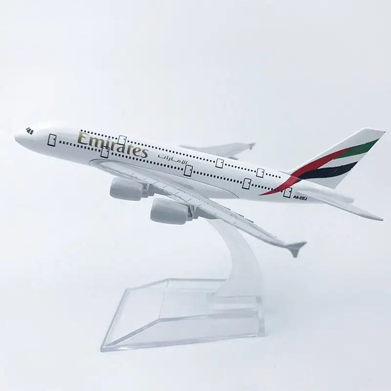 16cm Emirates Airbus A380 Plane Model Airplane Model Airbus Aircraft Model 1:400 Diecast Metal Airplanes Plane Toy