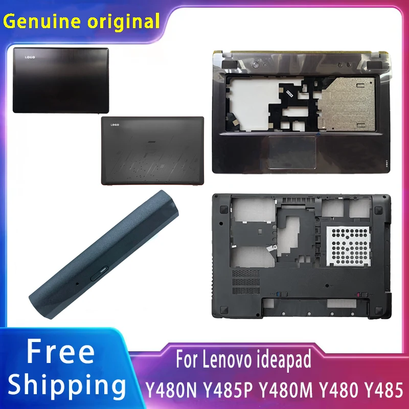 

New For Lenovo Ideapad Y480N Y485P Y480M Y480 Y485;Replacemen Laptop Accessories Lcd Back Cover/Bottom With LOGO 90200379