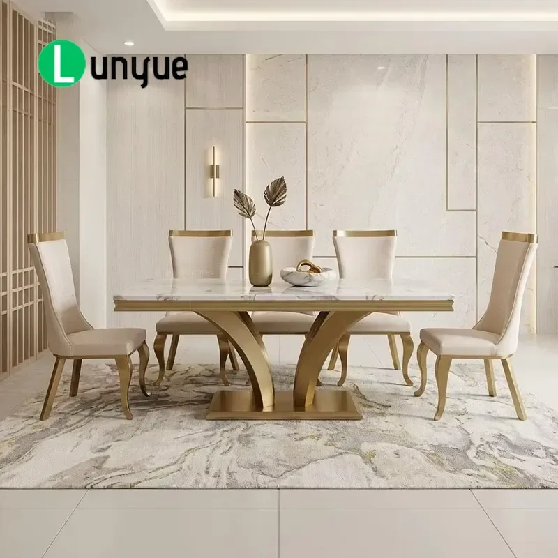Wholesale Imported Dinning Room Tables Trade Volume Orders/Distributors Kitchen Gray Marble Dining Room Sets of Six Chairs