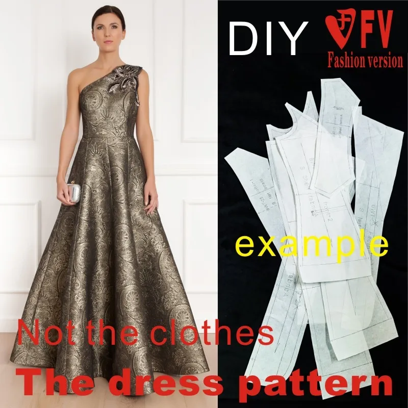 Dresses Sewing Pattern Template Cutting drawing Clothing DIY ((Not selling clothes)) BLQ-143