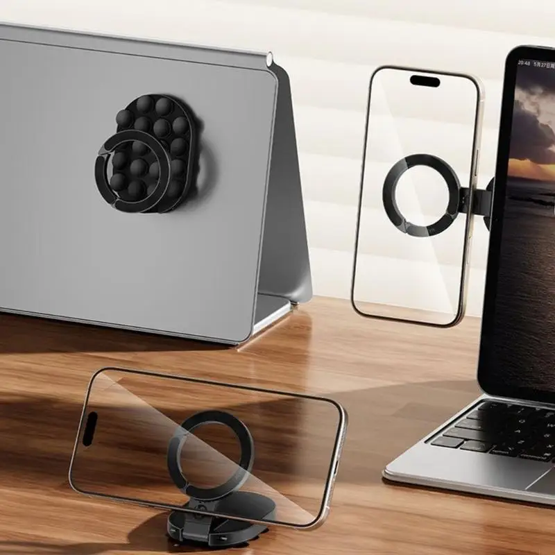 2026 New 3 In 1 Phone Stand Rack For Desk Car And Travel Navigation Video Calls Stable Holder With Strong Adhesive Base
