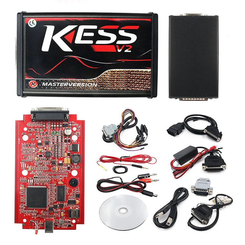 

OBD2 Car Trucks ECU Chip Tuning Kit 2025 Kess KTAG V2 ECU Programmer with Red PCB No Token Limited Diagnostic Tool for Car