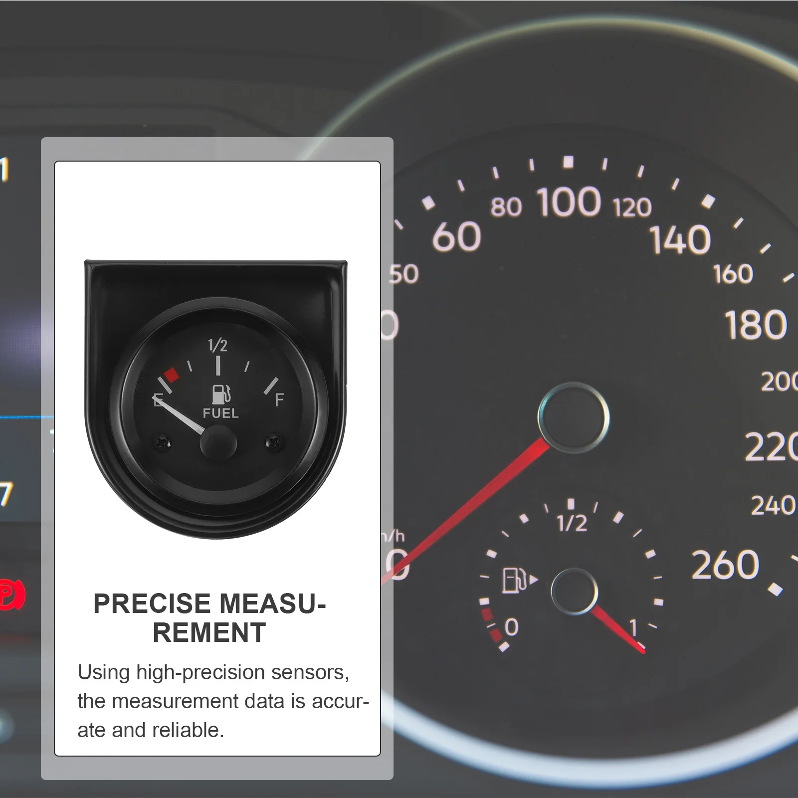 

Car Fuel Gauge Universal 52mm Stable Reliable Automotive Fuel Level Gauge Meter Replacement Car Supply Motorcycle Supply