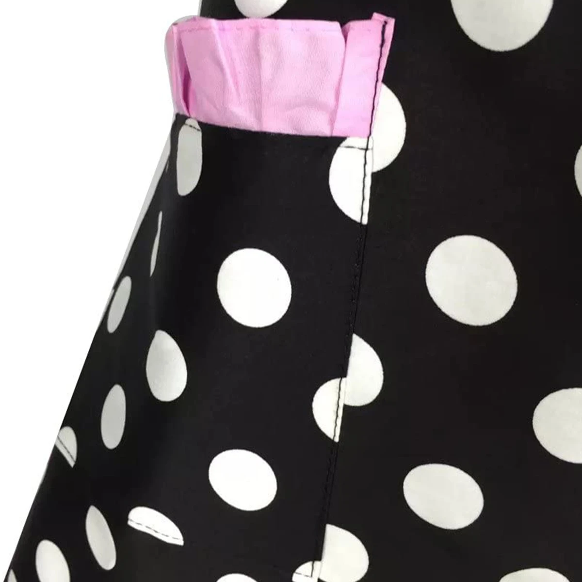 Cute Kitchen Apron Retro Polka Dot Aprons Adjustable Ruffle Side Vintage Cooking Aprons with Pockets for Car Wash/Painting Apron