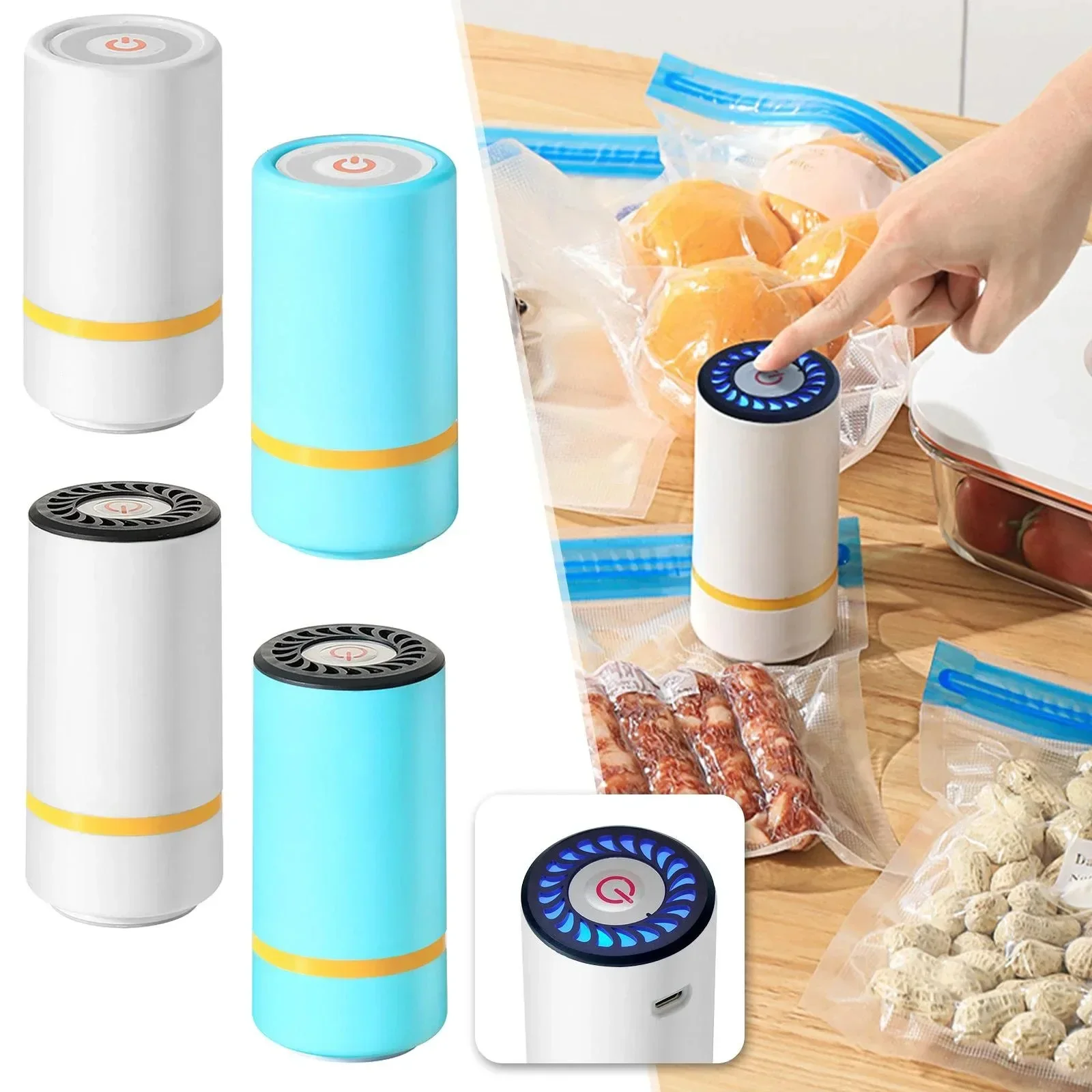 

Universal Mason Jar Sealer Vacuum Kit BAP Free Vacuum Sealing Machine Food Storage Wear-Resistant for Wide Mouth Kitchen Gadgets