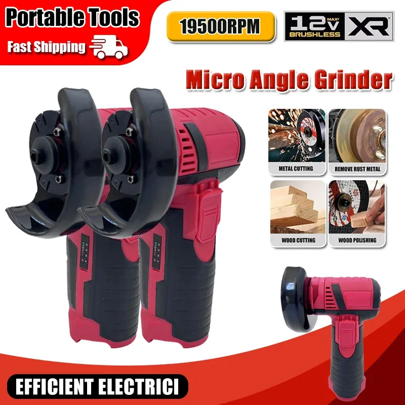 

Micro Angle Grinder Brushless Electric Angle Grinder for Diamond Cutting Wireless Power Tool For Milwaukee 12V Battery