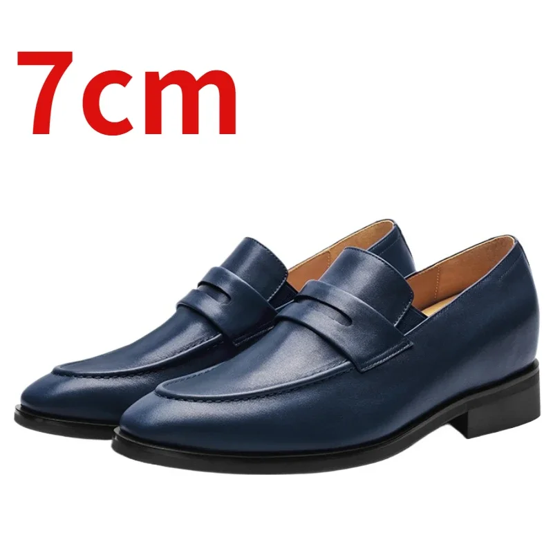 

Men's Dress Shoes Height-increasing 7cm Increase Genuine Leather Business Cover Feet Cowhide Comfortable Invisible Elevated Shoe