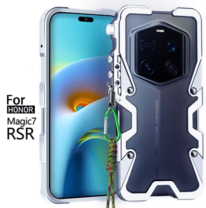 

Luxury aluminum alloy hollow heat dissipation Phone Case For Honor Magic7 RSR Lite shockproof Back Cover For Honor Magic7 Pro