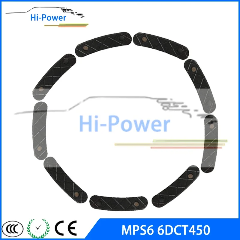 9PCS 6DCT450 Thrust Washer Kit Automobile transmission Clutch plastic Gasket For Volvo Ford Land Rover 6 SPEED MPS6 Car Parts