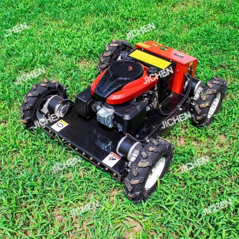 

HZ Wheeled Remote Control Lawn Mower, Crawler Type Reclamation Orchard Lawn Crusher, Garden Lawn Mower