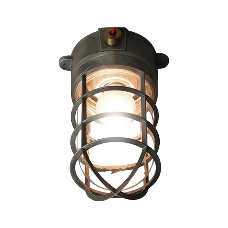 Guangda Store American-style Industrial Retro Restaurant, Outdoor Bathroom,Explosion-proof Waterproof Ship-mounted Ceiling Light