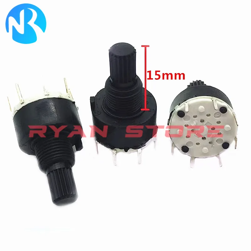 2PCS SR16MM Plastic Rotary Band Switch 1 Pole 5 6 8 Position 16mm Handle Length 15MM Axis Band Switch SR-16 2 Pole 3 4 Position