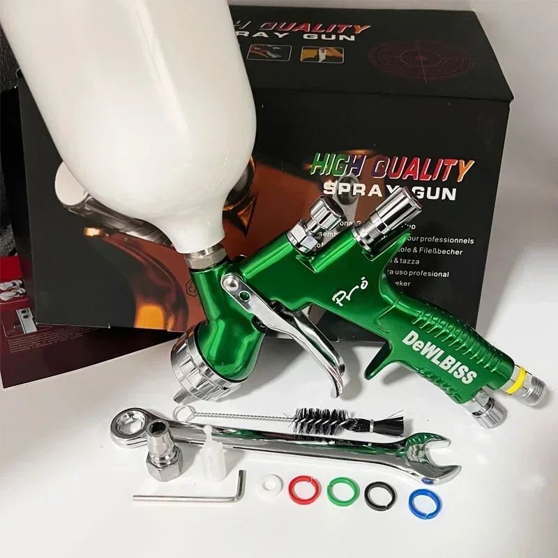 Painting Gun TE20 T110 1.3mm Nozzle Spray Gun GT Pro PRUPLE Glod with Mixing Cup Water Based Air Spray Gun Airbrush image 3