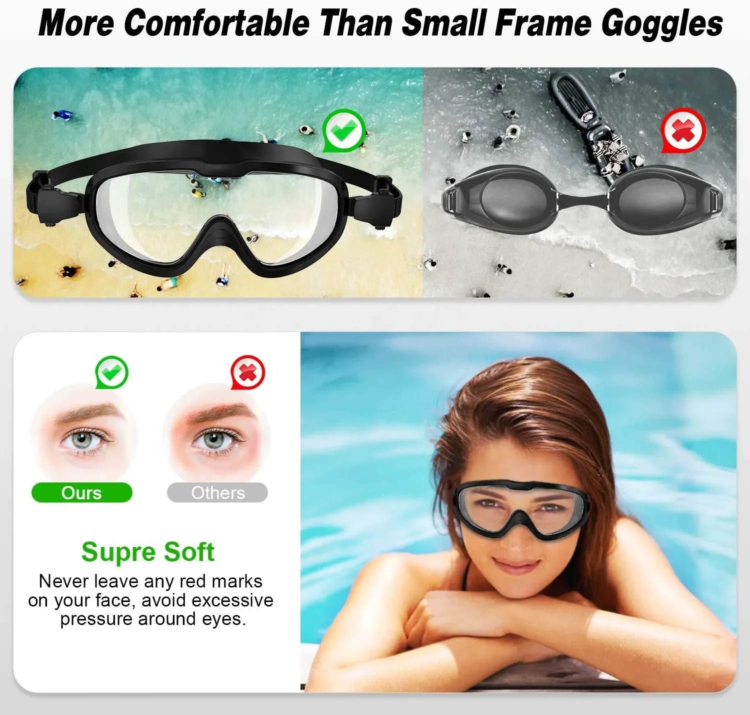 Best Selling Kid Waterproof Clear Swimming Goggles Swim Set