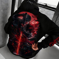 One Piece Roronoa Zoro 2025 Autumn/Winter New Hoodie Men's Anime Printed Loose Casual Street Hip Hop Plus Size Parent Child Top