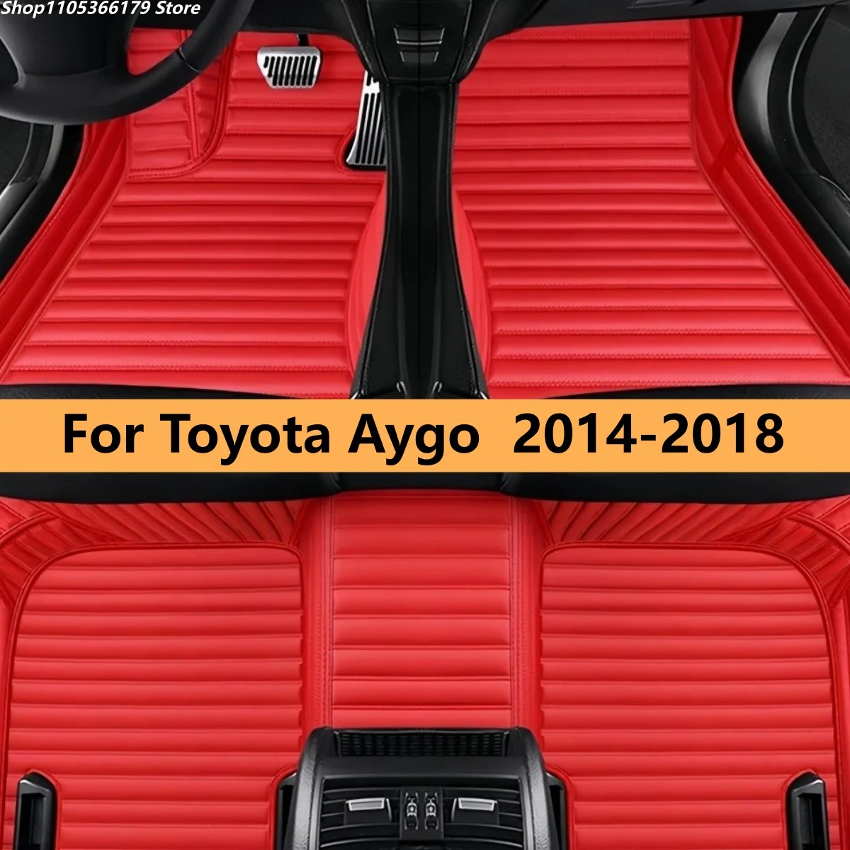 

Коврики из кожи для Toyota Aygo 2014-2018, полный комплект, кожаные коврики для ног, автомобильные коврики.