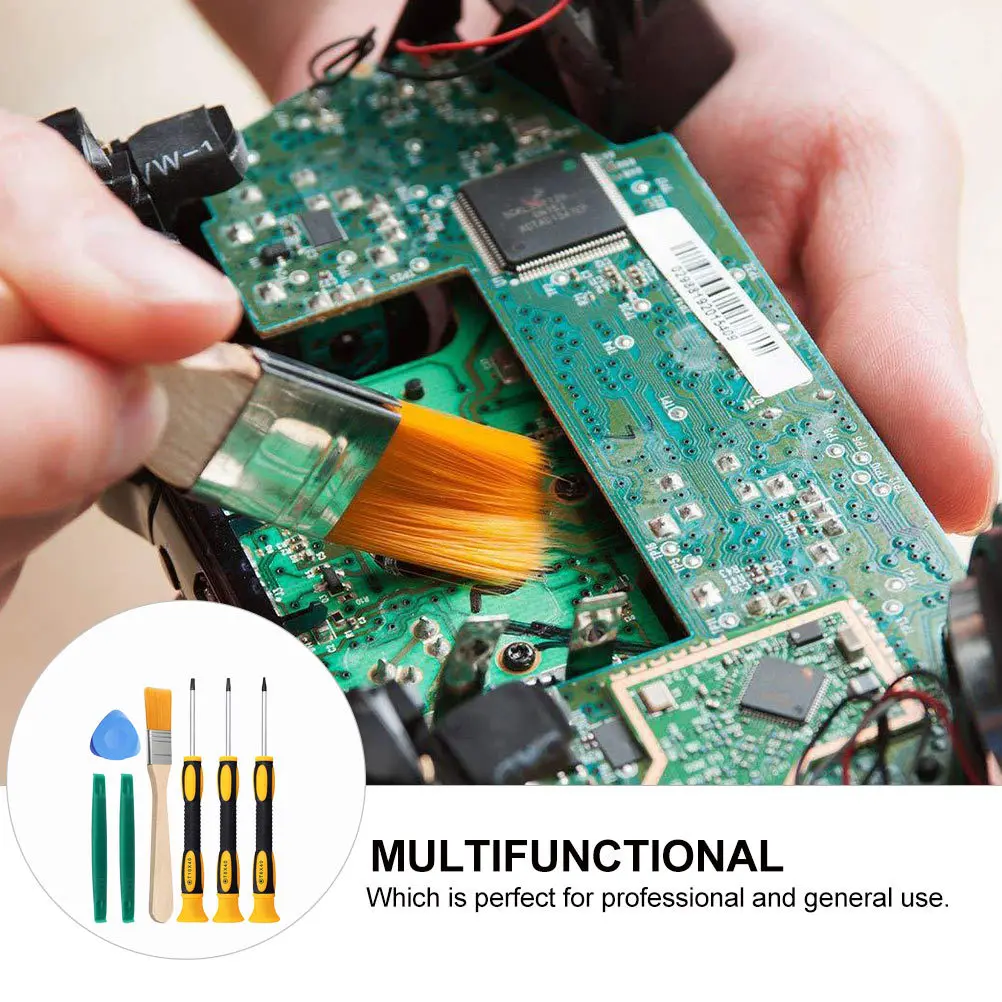 

7pcs Game Machine Repair Tool Kit Ergonomic Handle Skid Resistant Screwdriver Set For Tablet Phone Take Apart Durable Hand