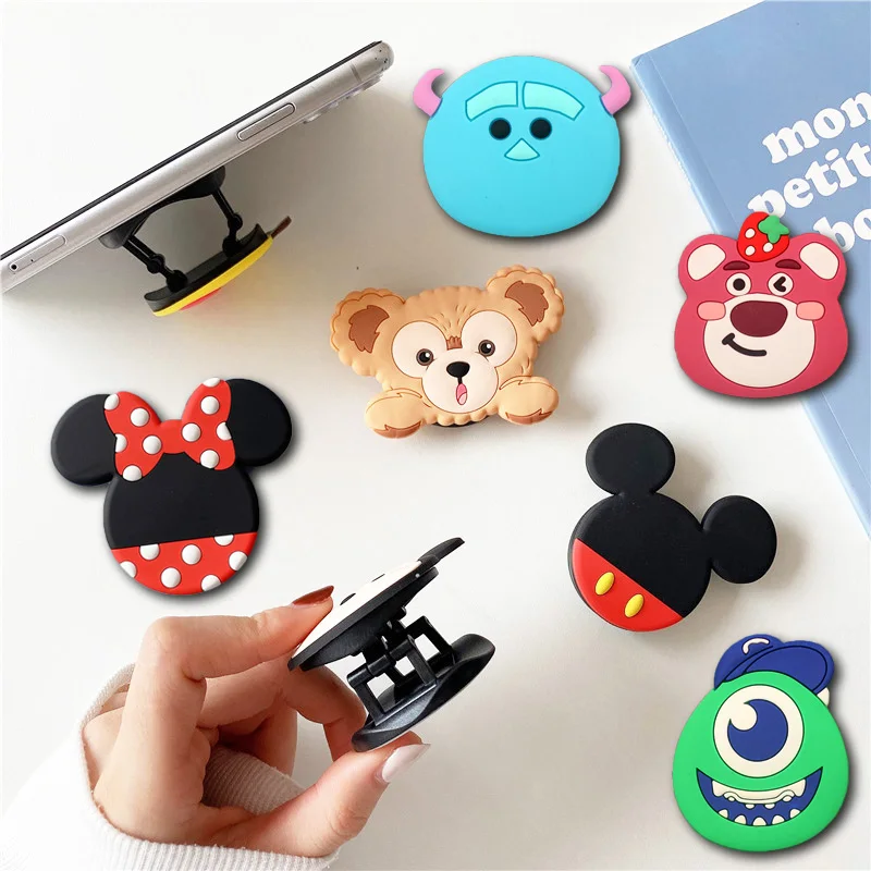 Cartoons Mickey And Minnie Style Male Female Universal Folding Replicate Mobile Phone Finger Ring Holder