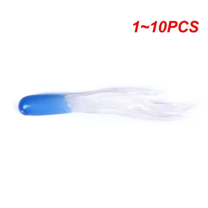 

1~10PCS Bionic Bait Tube Worm Goods For Fishing Simulation Octopus Hook Fishing Gear Soft Bait 4.5cm-0.6g