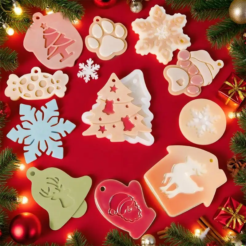 

nowflake Candle Mold - Silicone Christmas Mold for DIY Soap, Wax & Aroma Stones, Holiday Craft Kit for Festive Home Decor